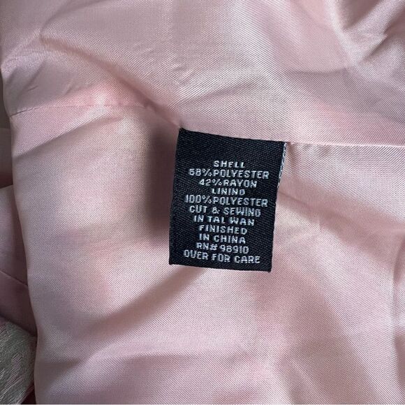 NORDSTROM VIEW SUITS Pink & Blush Brocade Floral Tapestry Coat Size 4 - Picture 11 of 11